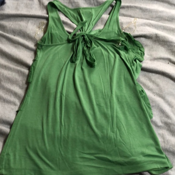 Green Ruffle Tank Top - Picture 3 of 3